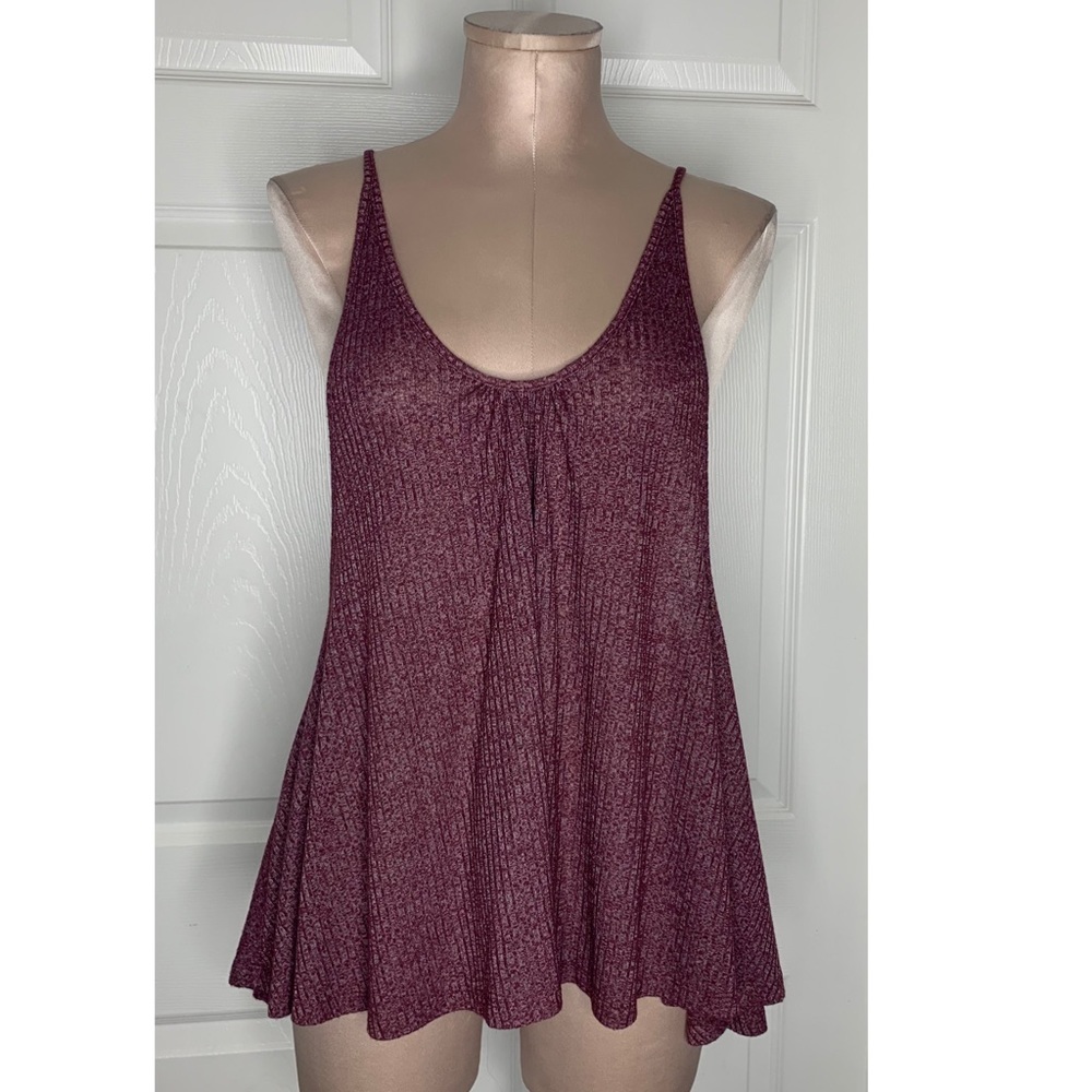 Free People Burgundy Strap Cami Top Sz S